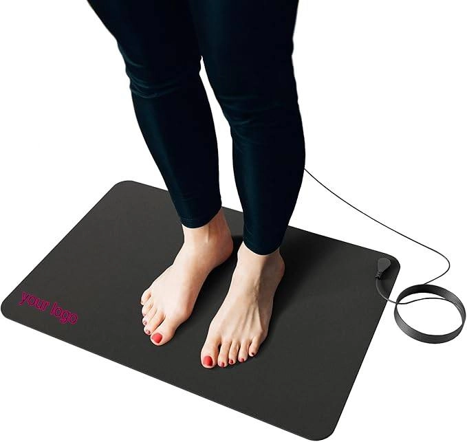 Grounding Mat for Sleep Energy Pain Relief Inflammation Earth Grounding at Home, Office, Work Conductive Carbon